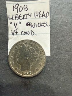 1908 Liberty Head “V” Nickel