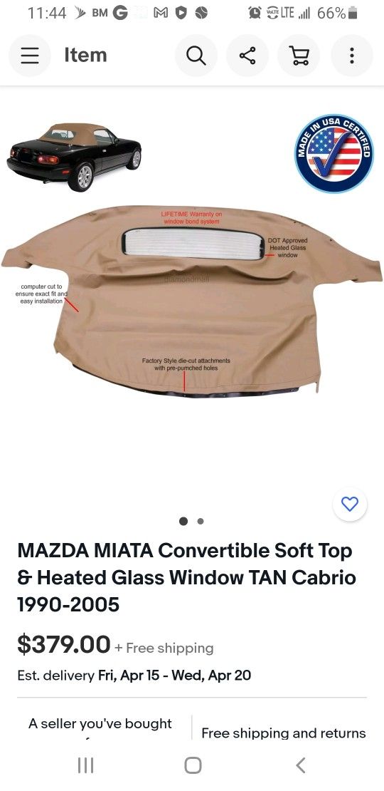 Mazda Miata Convertible Top