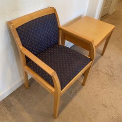 Chair And Side Table With Excellent Condition 