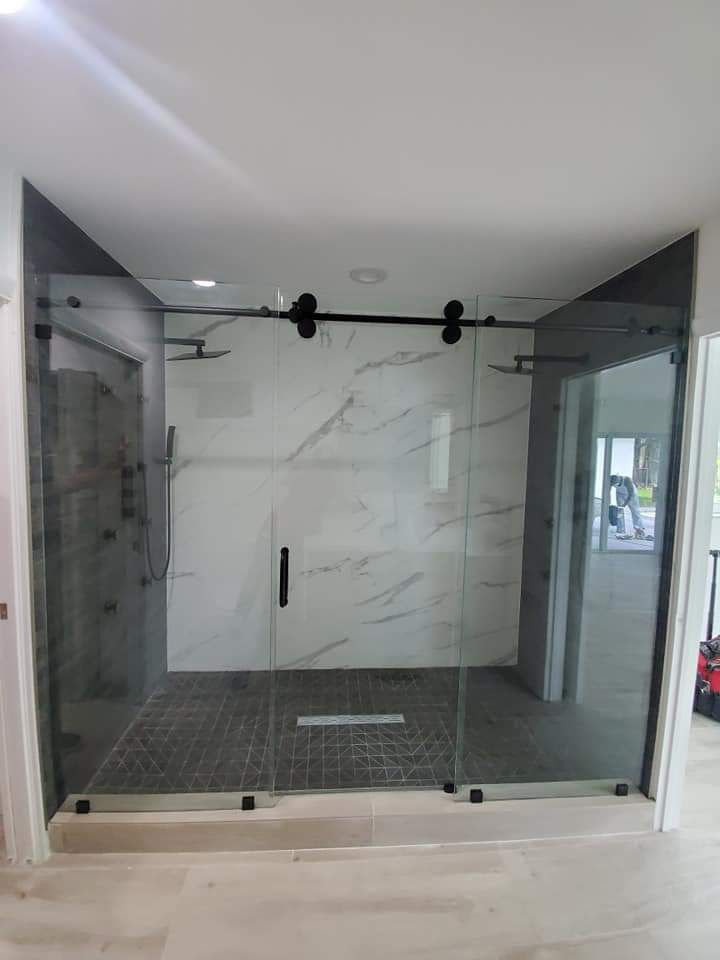Frameless shower Door Custom Sizes Sliding Shower Door