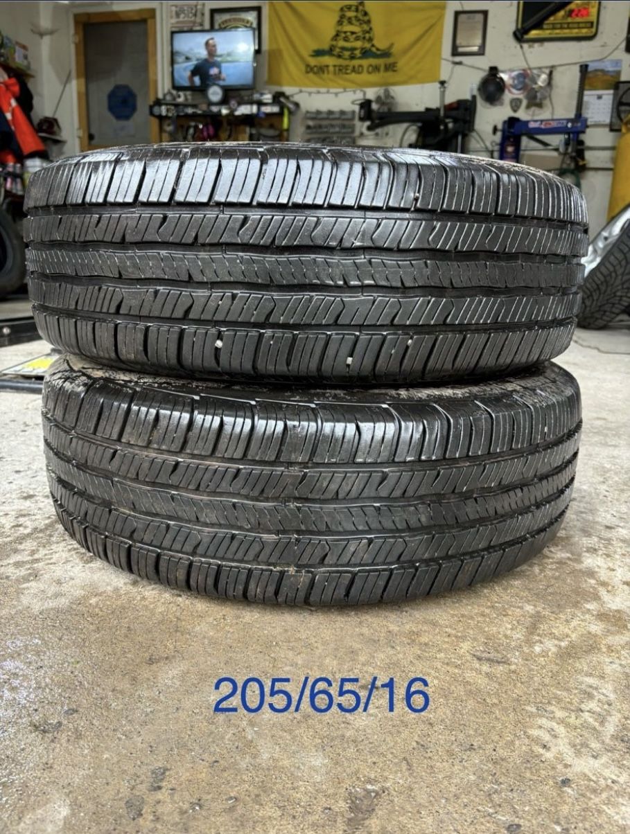 (2) - 205/65/16 BF Goodrich Advantage Control Tires