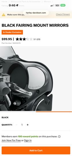 HD Fairing Mount Mirrors (Batwing)
