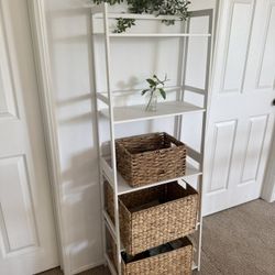 White Ladder Bookshelf / Storage Shelf