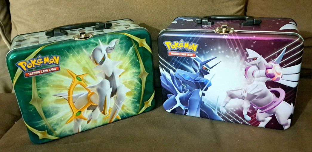 Mint Condition Pokemon Lunch Box Collectors Chest Tin Tcg Trading Cards Bundle Deal
