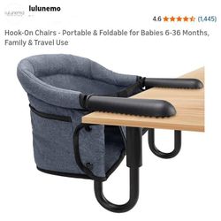 NEW LULUNEMO HOOK ON CHAIR PORTABLE 6-36 MONTHS