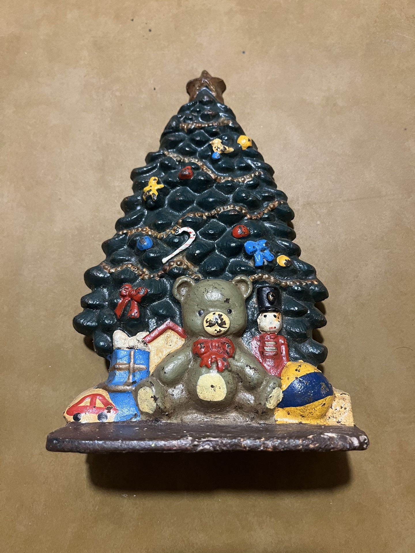 Antique Cast Iron Christmas Tree Door Stop