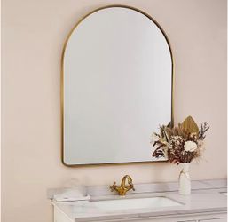 Andy star gold arched mirror
