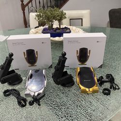 Car Wireless Charger  Auto-Clamping Car Mount Windshield Dash Air Vent Phone Holder