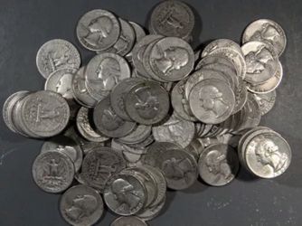 Lot Of 40 Historic Silver Washington Quarters 1930s-1960s Good-EF Condition