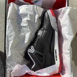 Nike Air Jordan 4 Bred Reimagined Black Red Size 12
