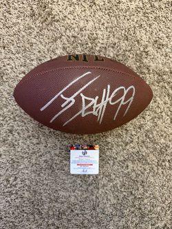 Jj watt signed football