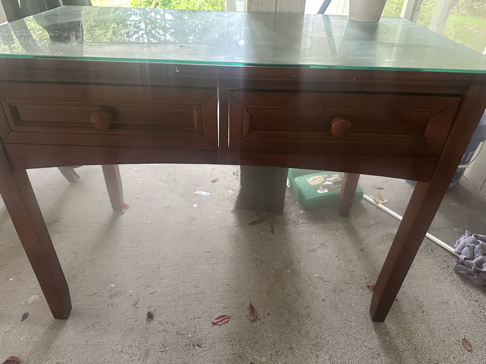 Desk With Glass Top