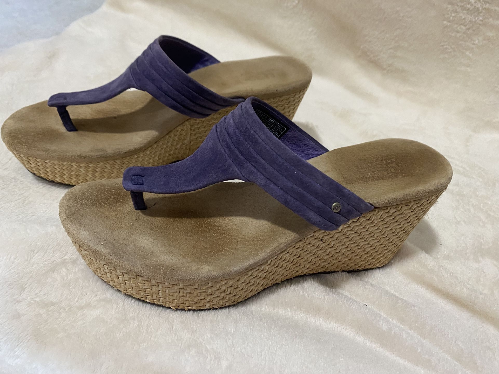 Ugg Size 6 Wedges Shoes Purple suede