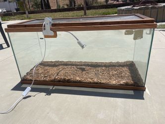 40-gallon terrarium and assorted lighting equipment