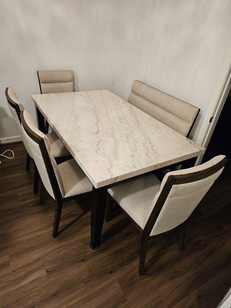 Dining Set. Stone Top Table