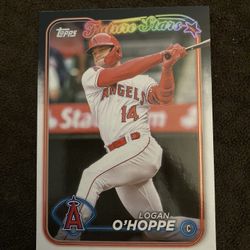 2024 Topps MLB Logan O’Hoppe Future Stars Angels Baseball Card