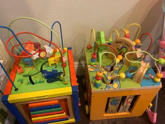 Wooden activity cubes