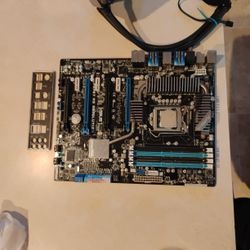 Asus Motherboard With CPU And Water Cooler Fan