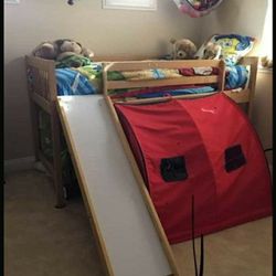 Twin bed with slide n ladder $200 firm you haul but will be disassembled no holds