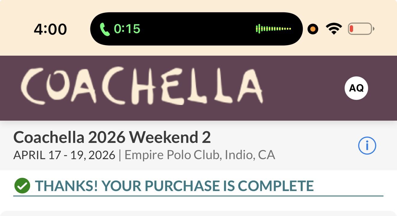 2 Coachella GA Week 2