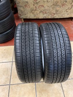 2 used Bridgestone 225/45/19 tires also able to mount and balance them