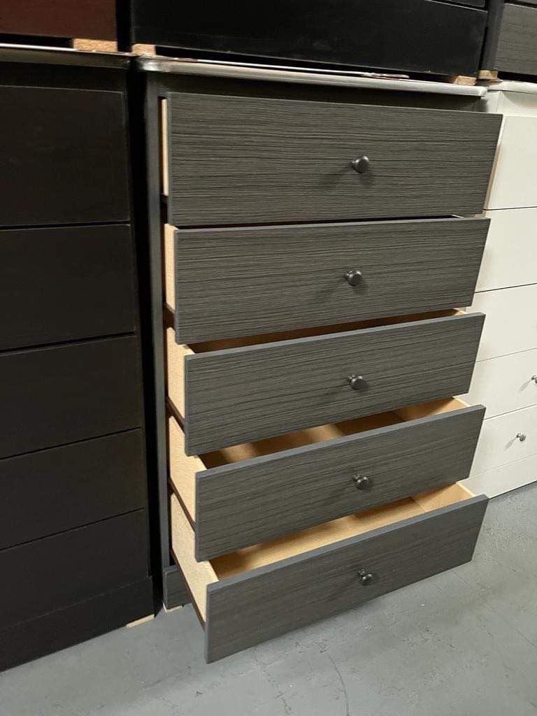 Grey Dresser Five Drawer