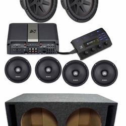 NEW BASS PACKAGE KICKER AUDIO WITH ORION MIDRANGE SPEAKERS INSTALLED
