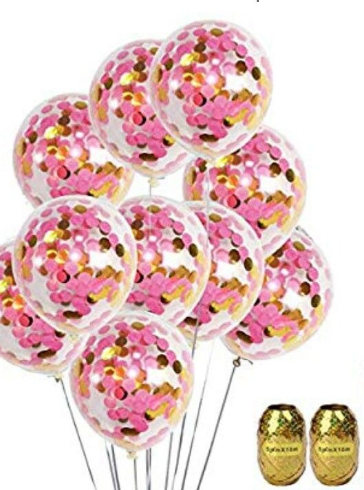 Pink and Gold Balloons