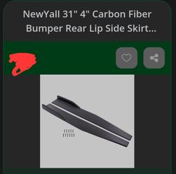 rear side skirt carbon fiber universal