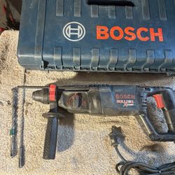 BOSCH Bulldog Extreme SDS Plus 1” Rotary Hammer Drill Kit-11255VSR-Clean-7.5 AMP, Bits, Handle/Depth Set, Case