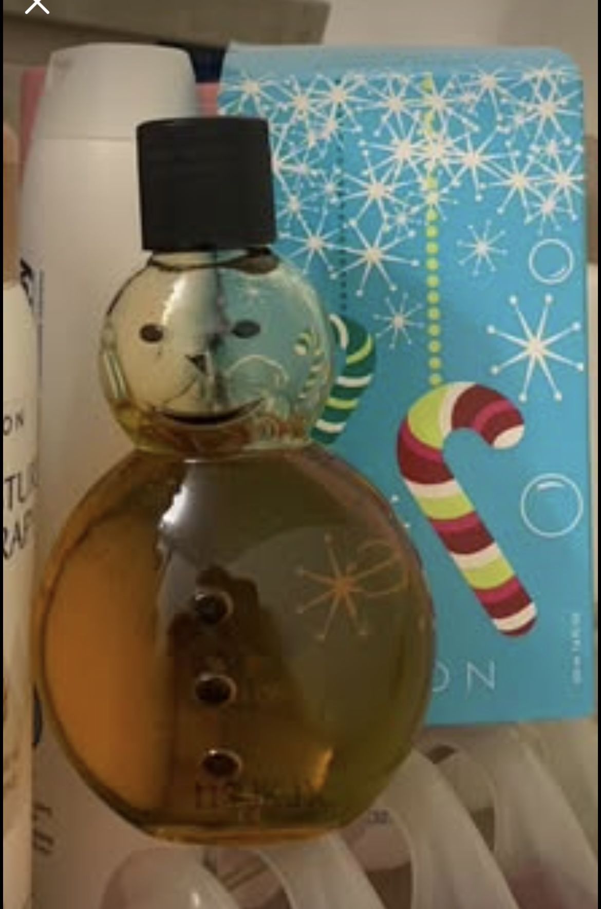 Avon Hot Apple Lie Bubble Bath Snowman