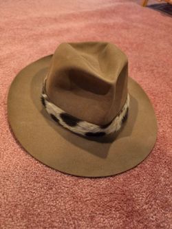 Vintage Brown Hat with Fur Band