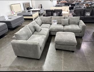 Corduroy couch new in box , firm price , no showroom display