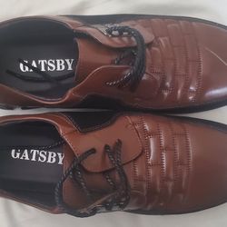 Gatsby Brown Dress Shoes, size 11, Brand New