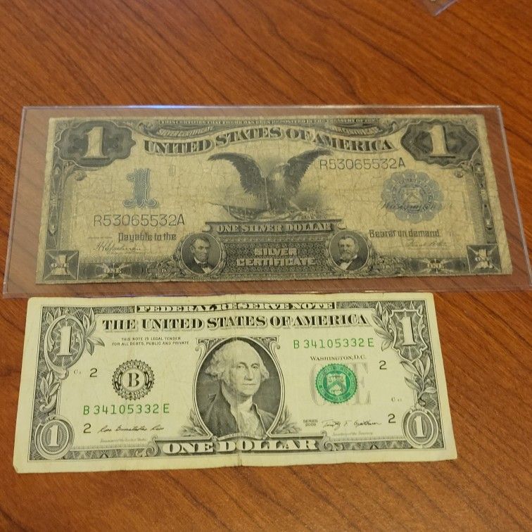 1899 $1 Black Eagle Silver Certificate Large Size US Banknote