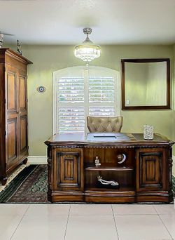Desk With Leather Chair