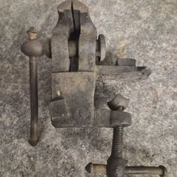 Rare antique blacksmith jewelers mini bench vise & anvil Tool Shop Garage Tools Classic Vintage 