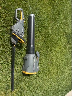 Lynxx 40 v leaf blower and hedge trimmer kit with 3 batteries and chargers
