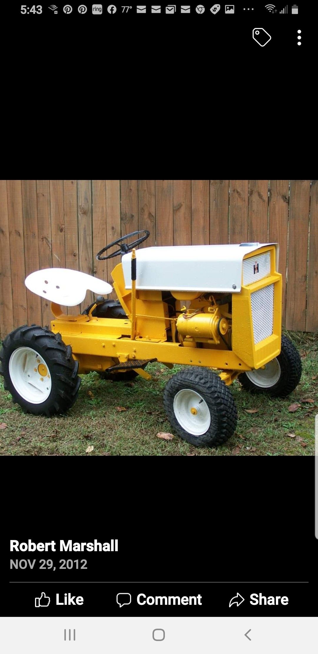 Vintage Cub Cadet garden tractor
