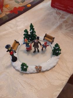 Holiday ice skating pond