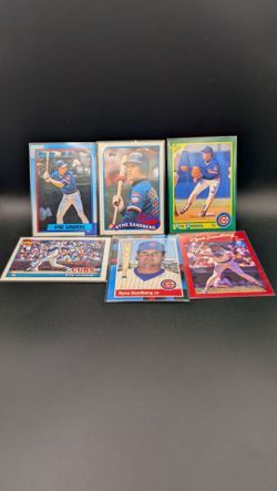 Ryne Sandberg Chicago Cubs Baseball 6 Card Lot