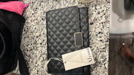 Black clutch bag