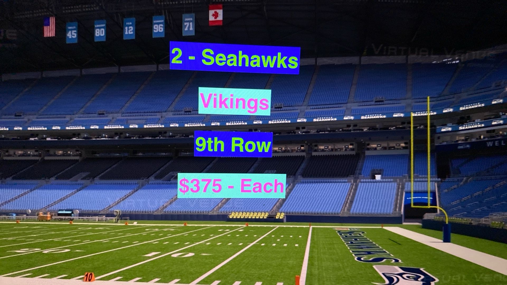 Seahawks Vikings Tickets