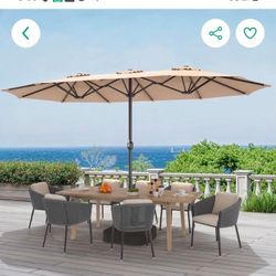 PHI VILLA 15' NAVY BLUE UMBRELLA 