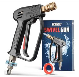 McKillans@ Short Pressure Washer Gun with Swivel - High Pressure Water Handle w