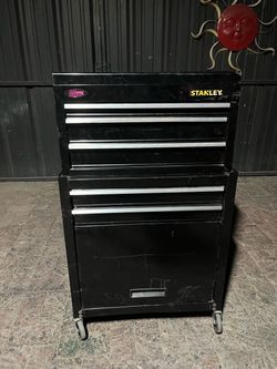 Small 2-Tier Stanley Metal Toolbox (40” H x 12” D x 24” W)