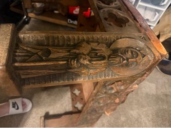 Hand carving table from Italy top has been replaced