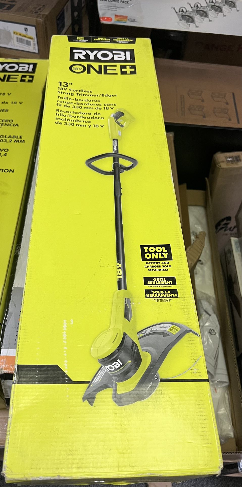 RYOBI ONE+ 18V 13 Cordless Battery String Trimmer/Edger (Tool