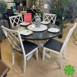 FALEIGH 5 PIECE ROUND DININGS TABLES SETS 