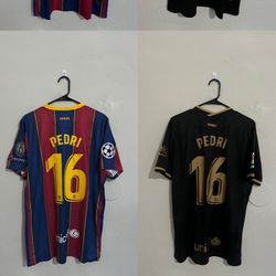 Barcelona 2020-21 Home Away Pedri Jersey (medium Large XL)